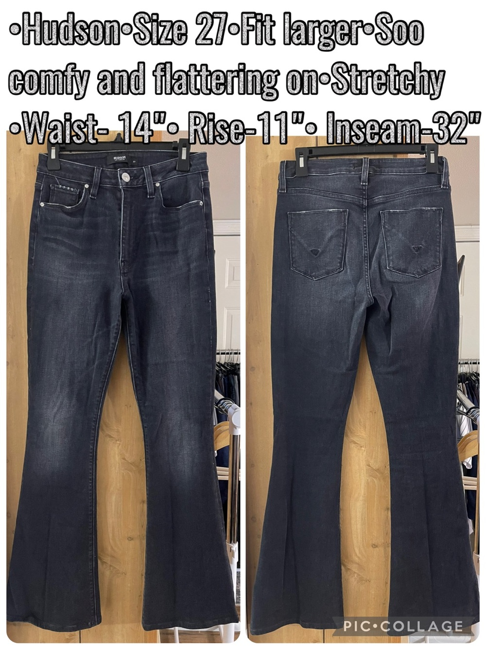 Hudson Jeans Women's Dark Grey Flare Jeans